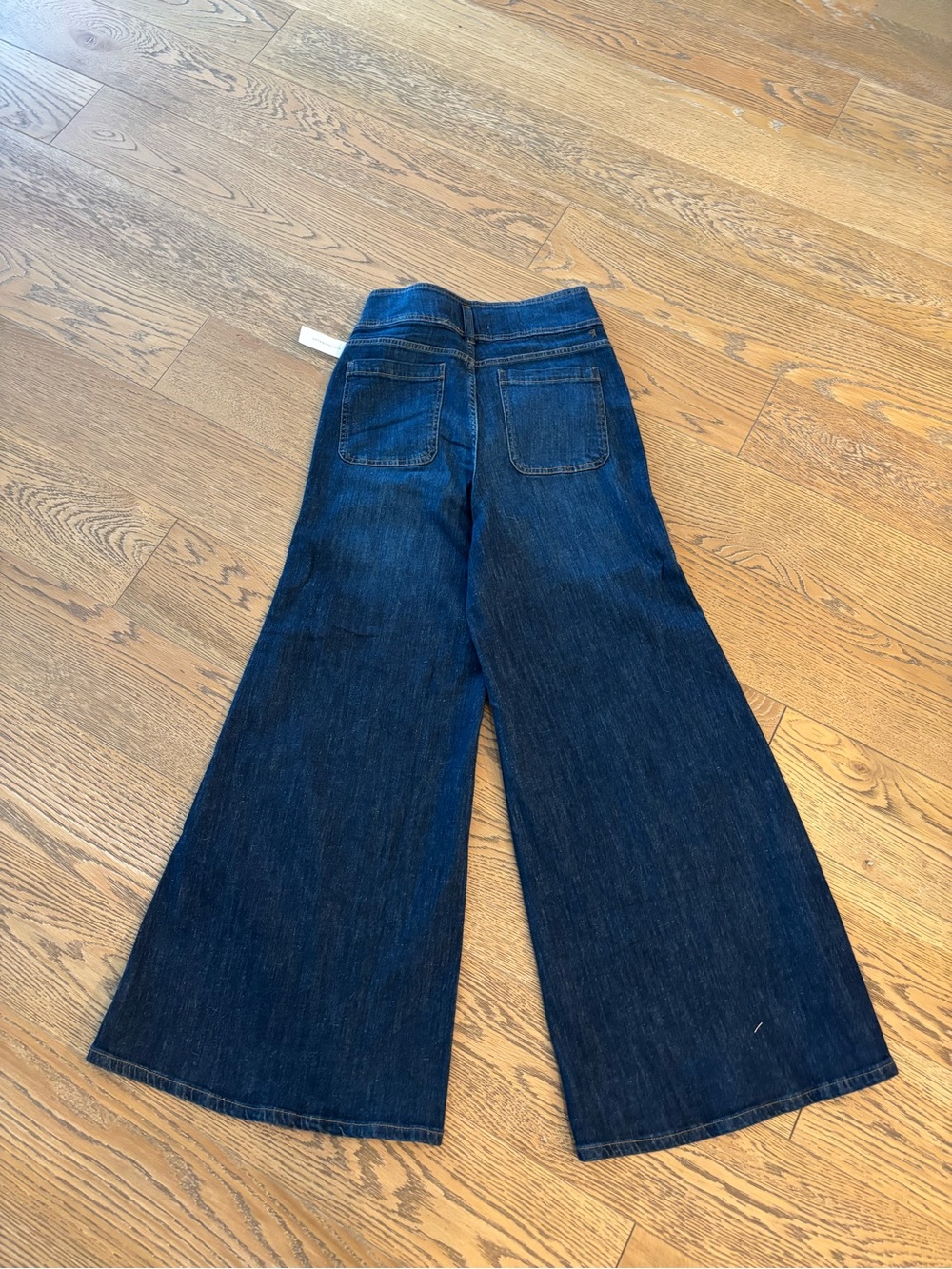 NWT Anthropologie Wide Leg Dark Blue Women's Flare Bottom Jeans